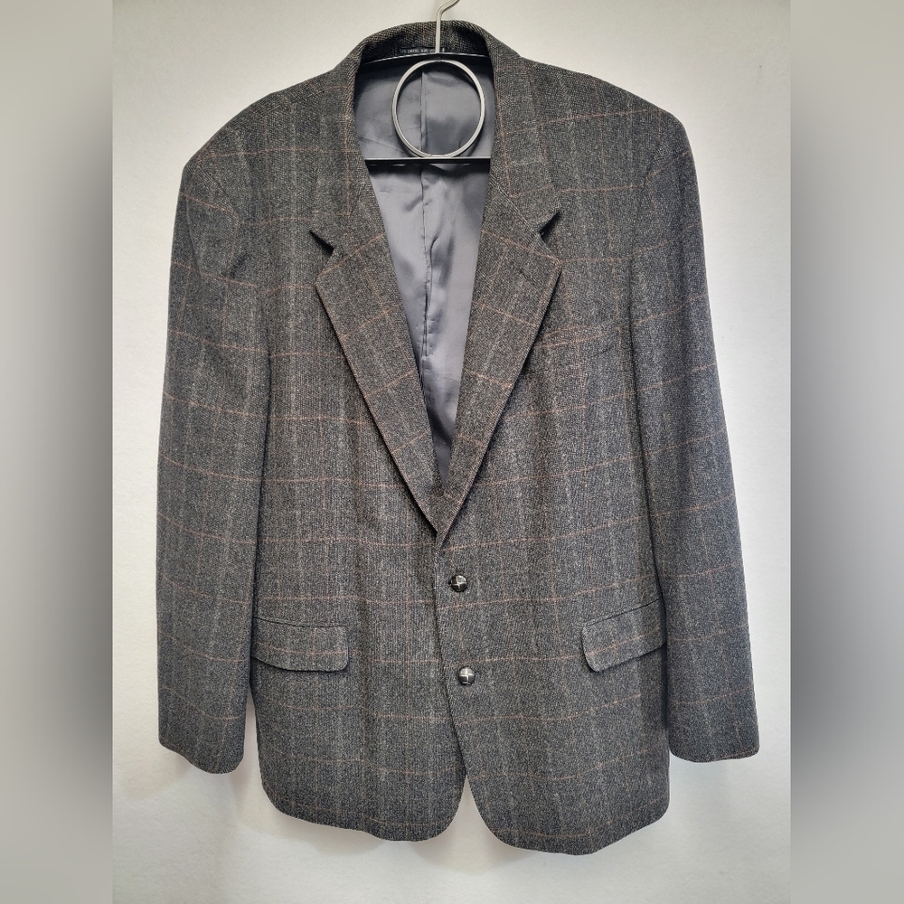 Vintage Foreman And Clark Mens 46L 50% Camal 50% Wool Suit Jacket/Blazer